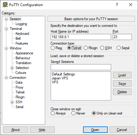 Huawei Router Unlock > Putty Session